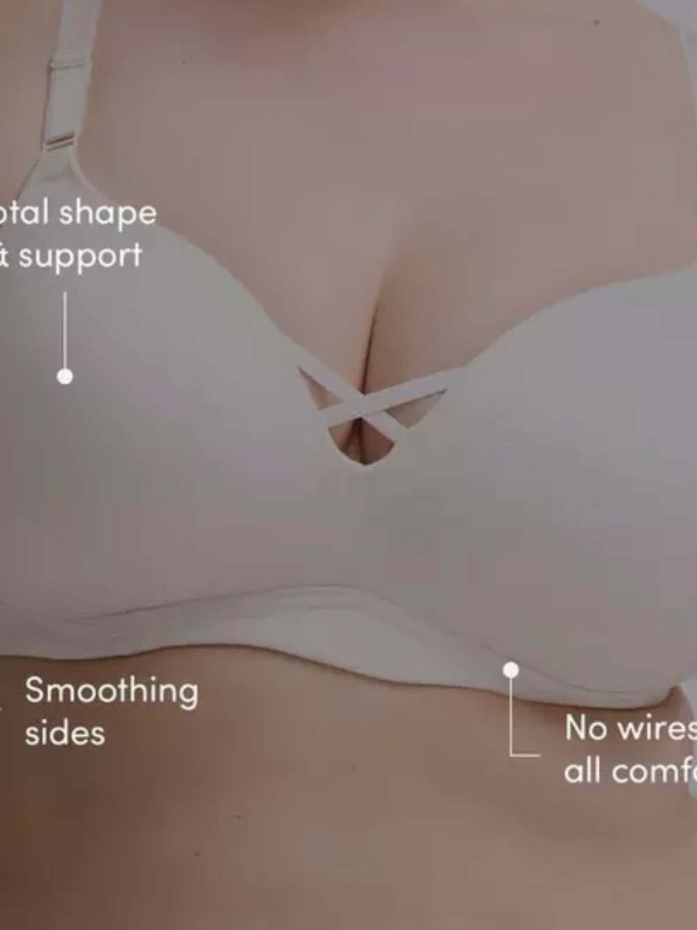 Torrid Curve Wire-Free Push-Up Smooth Bra 44D - Picture 3 of 7